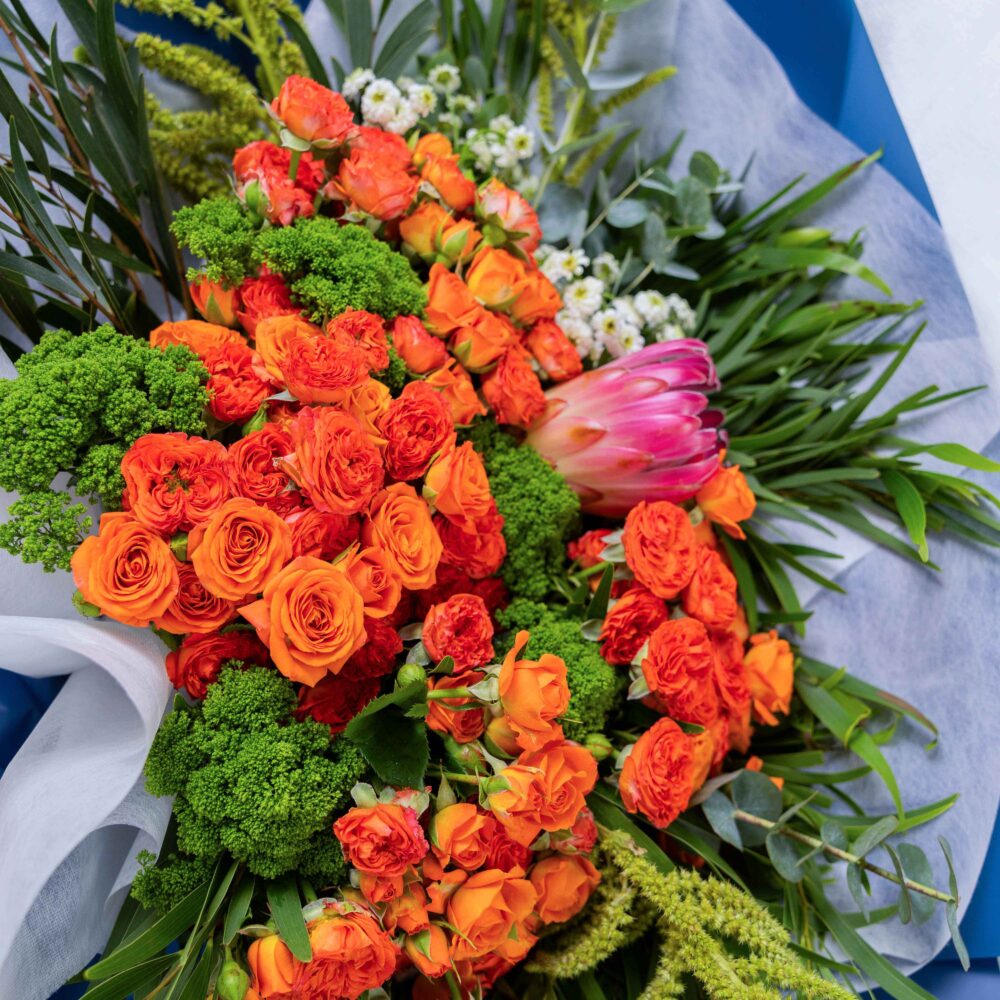 ช่อดอกไม้ Sunset Glow ร้านดอกไม้ Blooming Posies BKK