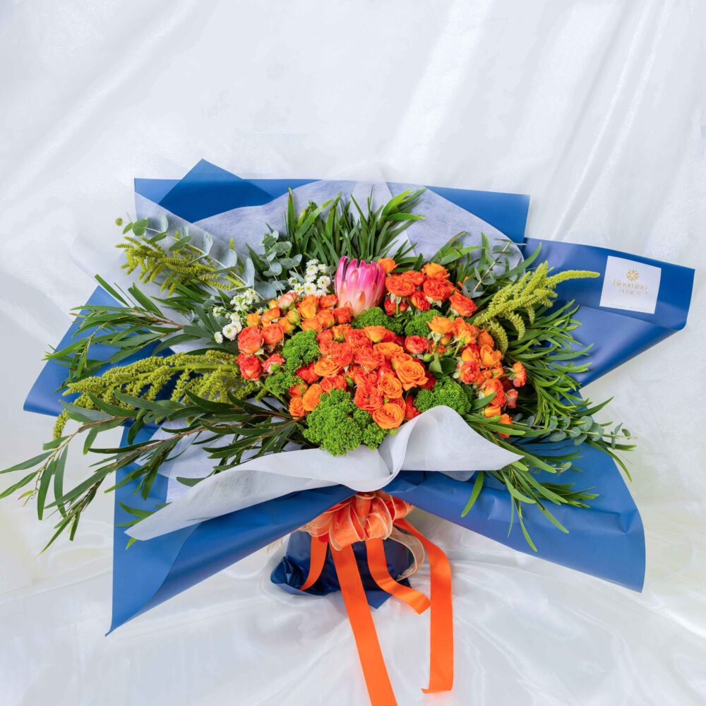 ช่อดอกไม้ Sunset Glow ร้านดอกไม้ Blooming Posies BKK