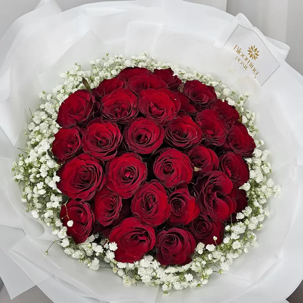 ช่อดอกไม้ Forever Yours ช่อดอกไม้วาเลนไทน์ จาก Blooming Posies BKK