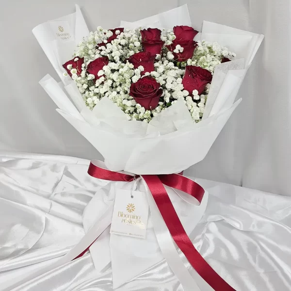 ช่อดอกไม้ PAssionate Love ช่อดอกไม้วาเลนไทน์ จาก Blooming Posies BKK
