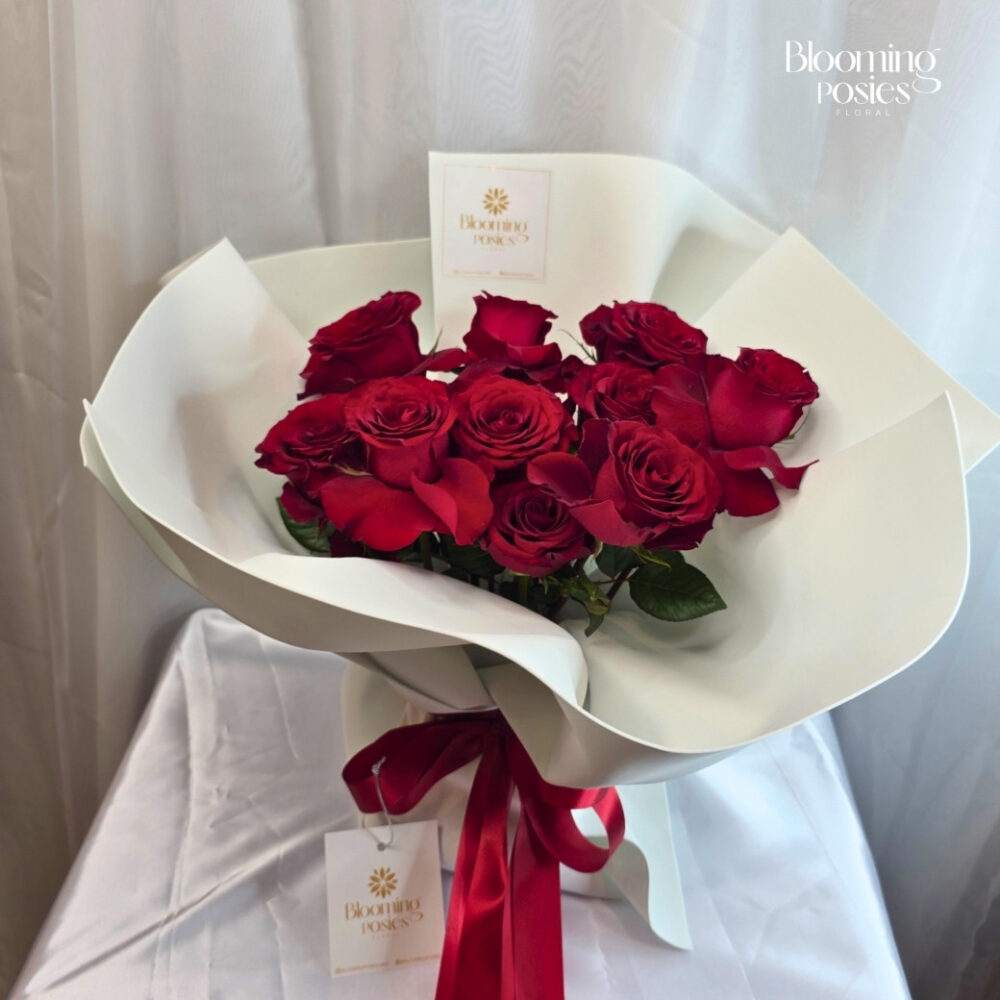 ช่อดอกไม้ True Love ช่อดอกไม้วาเลนไทน์ จาก Blooming Posies BKK