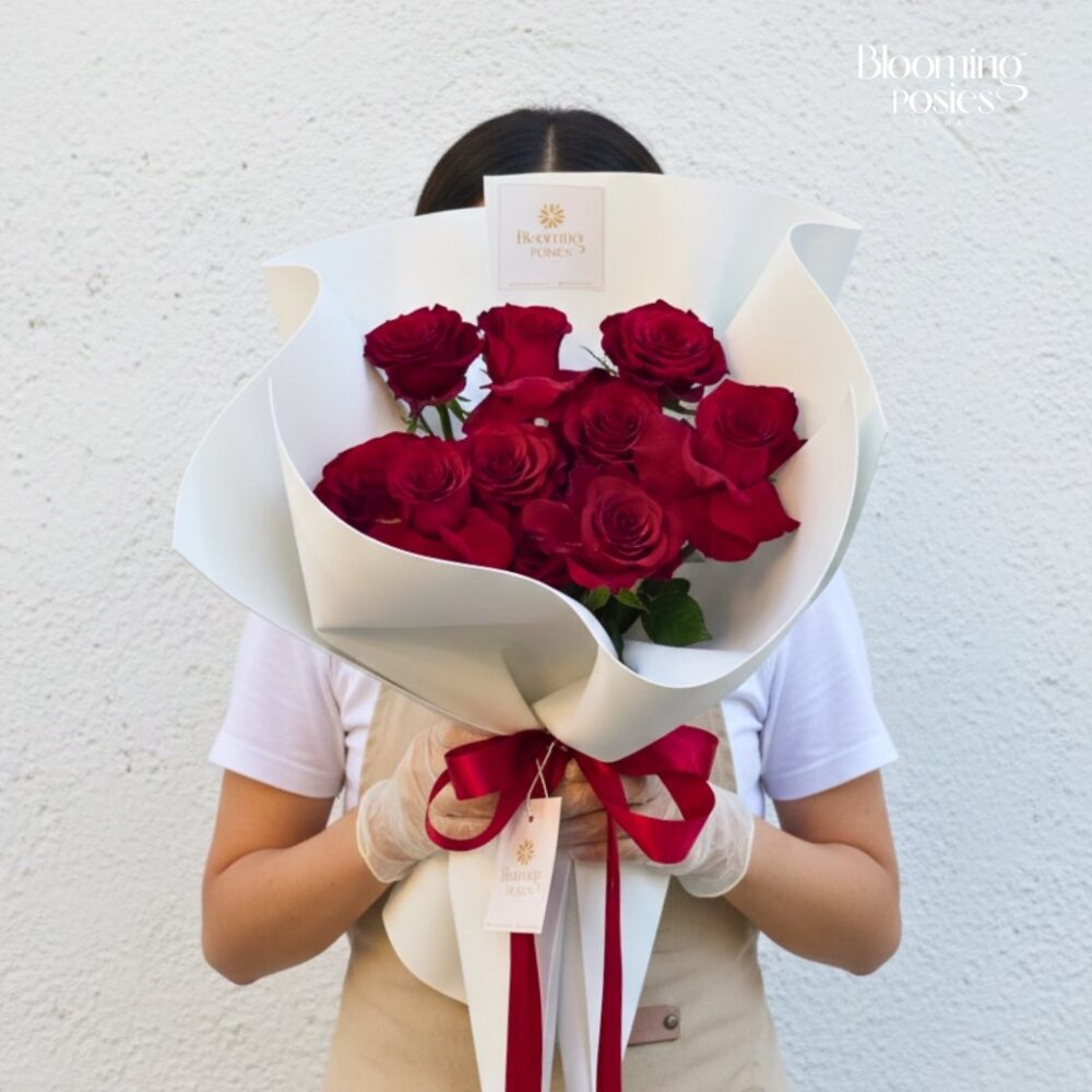 ช่อดอกไม้ True Love ช่อดอกไม้วาเลนไทน์ จาก Blooming Posies BKK